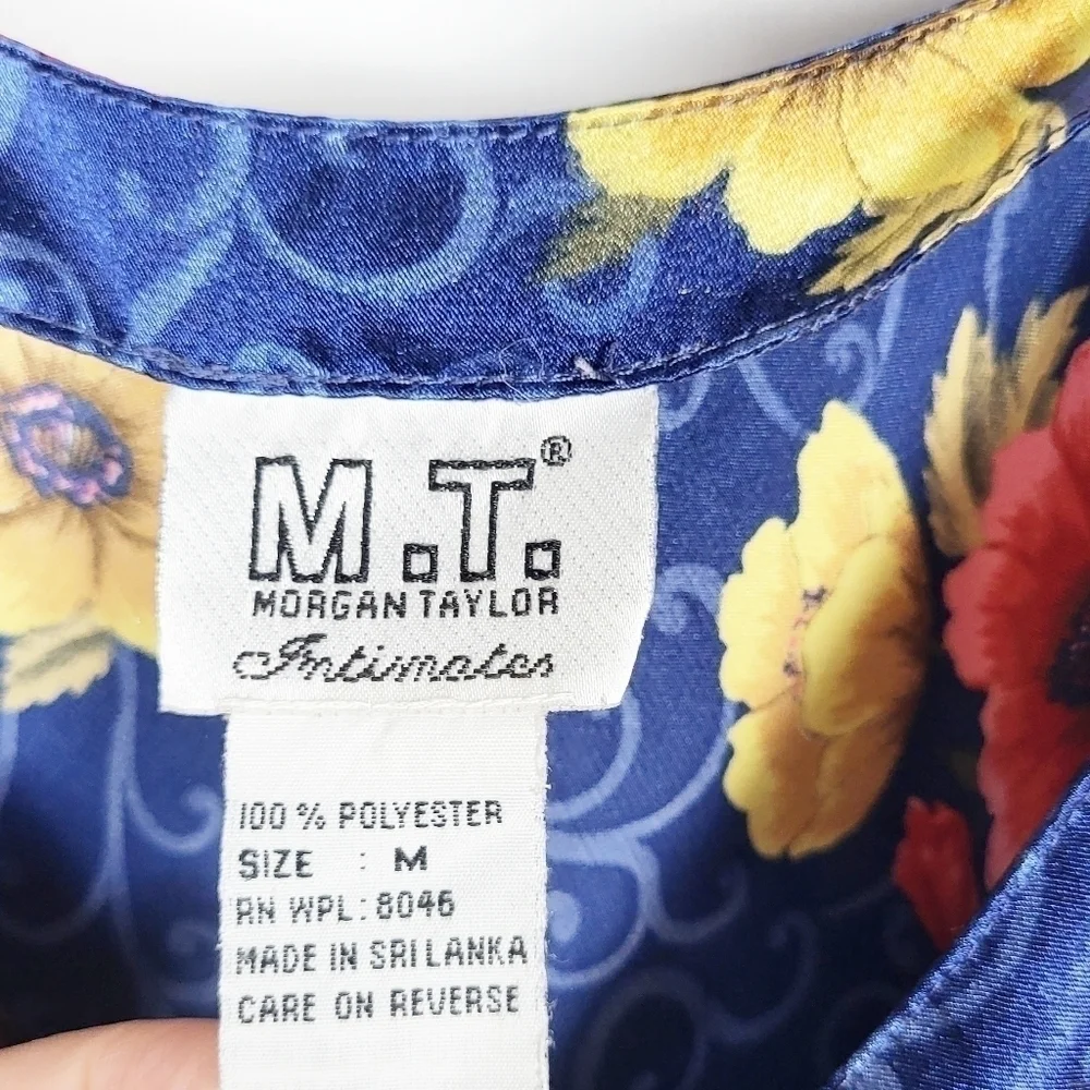 VINTAGE Morgan Taylor Intimates floral chemise slip lingerie